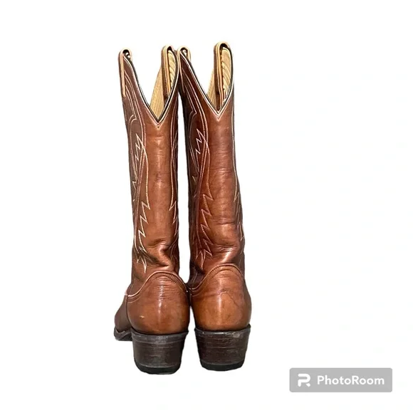 Tony lama 7224 leather cowboy cowgirl western boots. Size 4.5 C (wide) - Picture 6 of 10